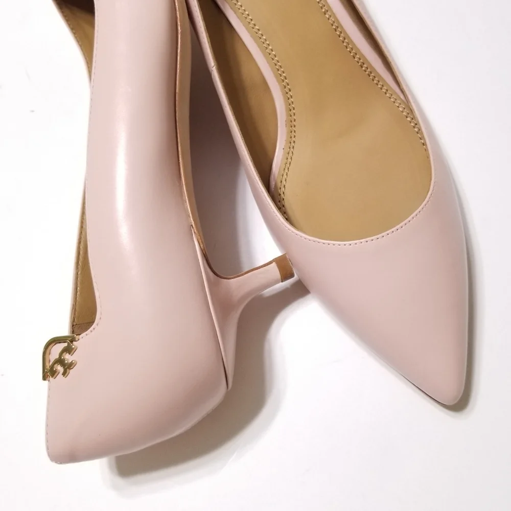 NIB Tory Burch Elizabeth Pump 40MM Leather Sea Shell Pink Size 8.5, 9 $278